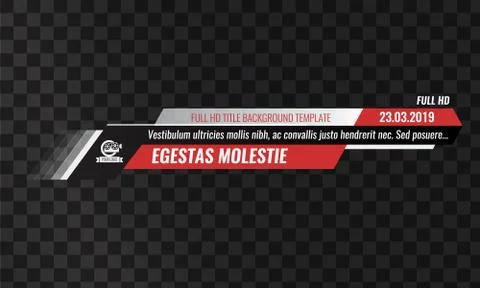 Unique Video headline title or lower third template. High detailed Vector イラスト素材