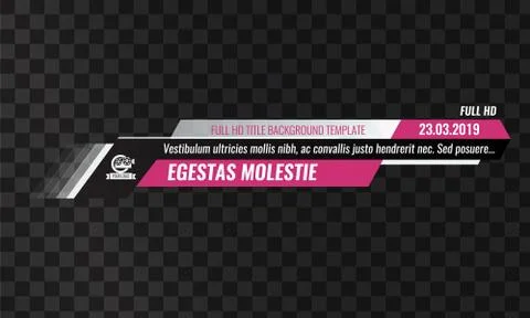 Unique Video headline title or lower third template. High detailed Vector Stock Illustration