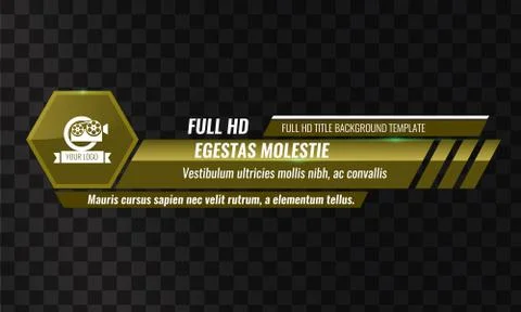Unique Video headline title or lower third template. Vector illustration - Green Stock Illustration