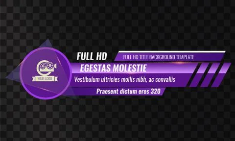 Unique Video headline title or lower third template. Vector illustration - Pink Stock Illustration