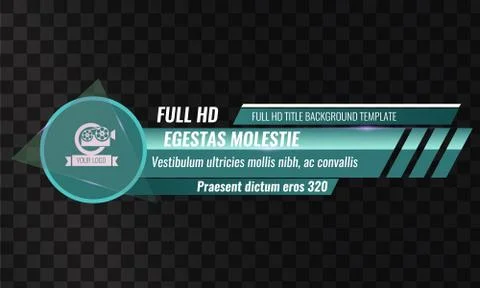Unique Video headline title or lower third template. Vector illustration - Green Stock Illustration