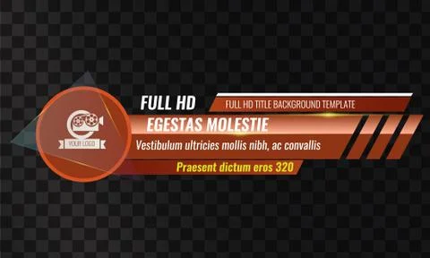 Unique Video headline title or lower third template. Vector illustration - イラスト素材