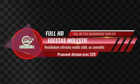 Unique Video headline title or lower third template. Vector illustration - Red イラスト素材