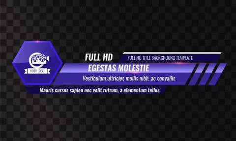 Unique Video headline title or lower third template. Vector illustration - Blue イラスト素材