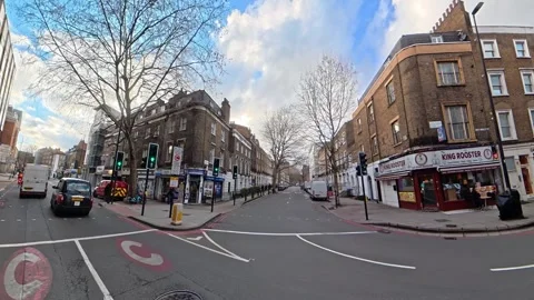 Unique View of Urban Drive Through Streets of Capital London City Stock Footage 328519254