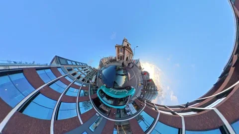 Unique View of Urban Drive Through Streets of Capital London City Stock Footage 328532551