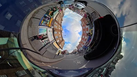 Unique View of Urban Drive Through Streets of Capital London City Stock Footage 328540092