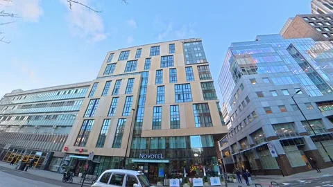 Unique View of Urban Drive Through Streets of Capital London City Stock Footage 329455135