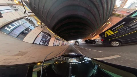 Unique View of Urban Drive Through Streets of Capital London City Stock Footage 329455258