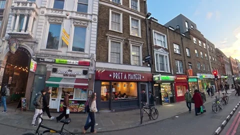 Unique View of Urban Drive Through Streets of Capital London City Stock Footage 329456185