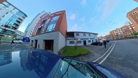 Unique View of Urban Drive Through Streets of Capital London City Stock Footage 329456344