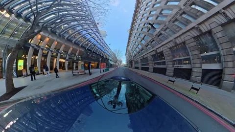 Unique View of Urban Drive Through Streets of Capital London City Stock Footage 329488024