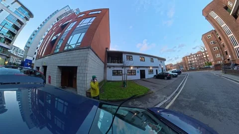 Unique View of Urban Drive Through Streets of Capital London City Stock Footage 329488209