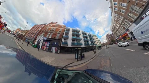 Unique View of Urban Drive Through Streets of Capital London City Stock Footage 329488334