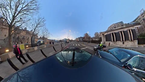 Unique View of Urban Drive Through Streets of Capital London City Stock Footage 329488440