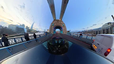Unique View of Urban Drive Through Streets of Capital London City Stock Footage 329488674