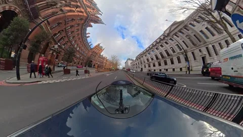 Unique View of Urban Drive Through Streets of Capital London City Stock Footage 329488733