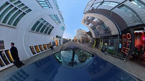 Unique View of Urban Drive Through Streets of Capital London City Stock Footage 329488750