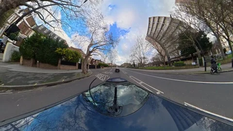 Unique View of Urban Drive Through Streets of Capital London City Stock Footage 329488809