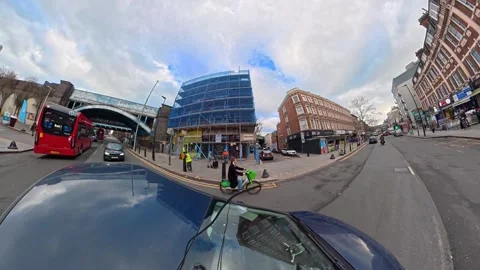 Unique View of Urban Drive Through Streets of Capital London City Stock Footage 329492851