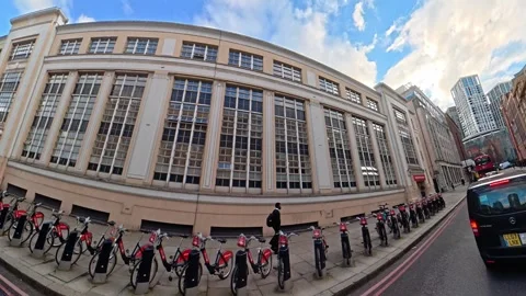 Unique View of Urban Drive Through Streets of Capital London City Stock Footage 329492868
