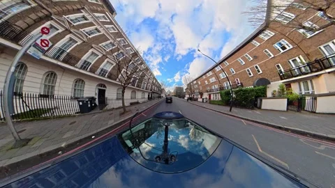 Unique View of Urban Drive Through Streets of Capital London City Stock Footage 329493732