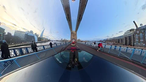 Unique View of Urban Drive Through Streets of Capital London City Stock Footage 329493799
