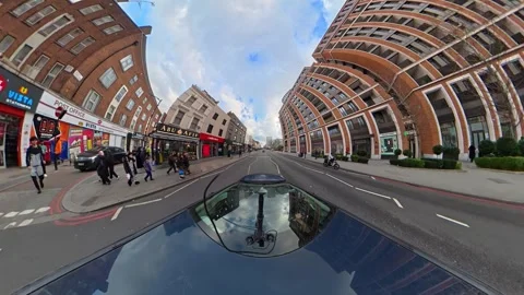 Unique View of Urban Drive Through Streets of Capital London City Stock Footage 329495256