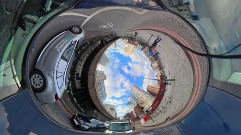 Unique View of Urban Drive Through Streets of Capital London City Stock Footage 329495498