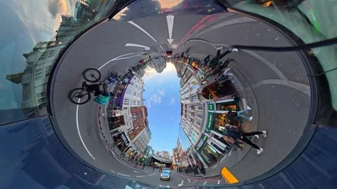 Unique View of Urban Drive Through Streets of Capital London City Stock Footage 329495669