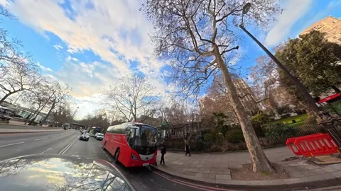 Unique View of Urban Drive Through Streets of Capital London City Stock Footage 329496349