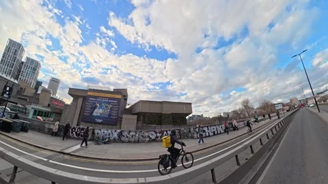 Unique View of Urban Drive Through Streets of Capital London City Stock Footage 329723093