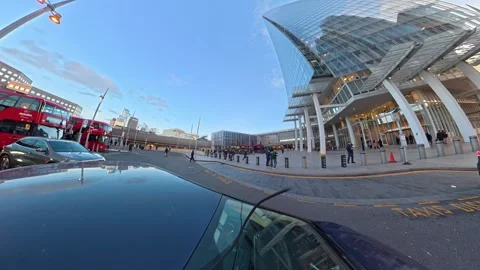 Unique View of Urban Drive Through Streets of Capital London City Stock Footage 329723172
