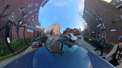 Unique View of Urban Drive Through Streets of Capital London City Stock Footage 329723870