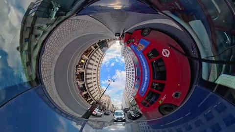 Unique View of Urban Drive Through Streets of Capital London City Stock Footage 329724381
