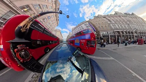 Unique View of Urban Drive Through Streets of Capital London City Stock Footage 329724388