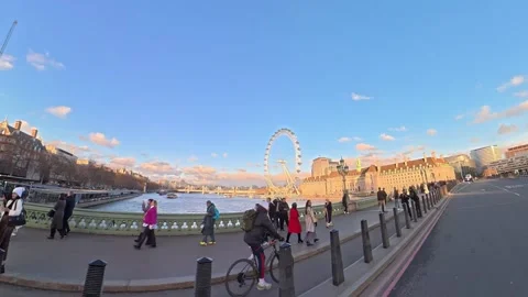 Unique View of Urban Drive Through Streets of Capital London City Stock Footage 329724765