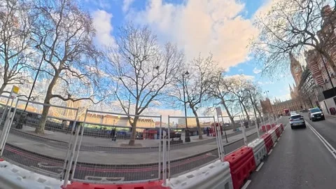 Unique View of Urban Drive Through Streets of Capital London City Stock Footage 329724802