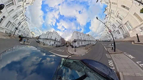 Unique View of Urban Drive Through Streets of Capital London City Stock Footage 329725034