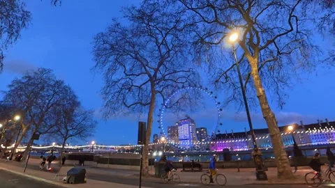 Unique View of Urban Drive Through Streets of Capital London City Stock Footage 329741225