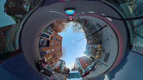 Unique View of Urban Drive Through Streets of Capital London City Stock Footage 329741785