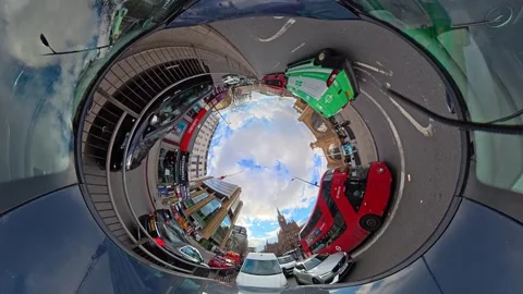 Unique View of Urban Drive Through Streets of Capital London City Stock Footage 329742059