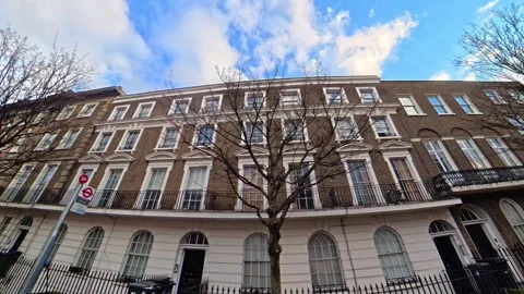 Unique View of Urban Drive Through Streets of Capital London City Stock Footage 329742209