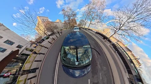 Unique View of Urban Drive Through Streets of Capital London City Stock Footage 329742211