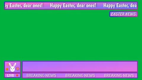 Unique way of wishing easter holiday in news style Stock Illustration