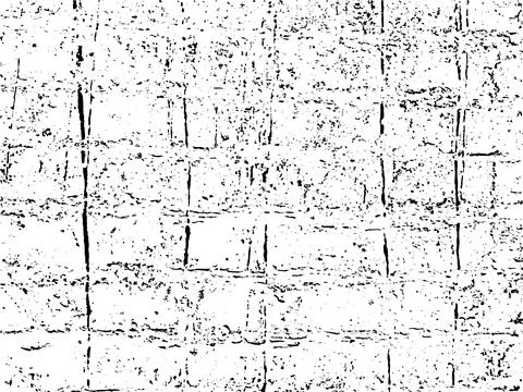 Unique weathered brick wall with traces of black paint running down Illustrazione stock
