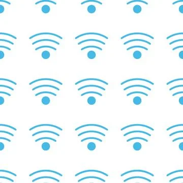 Unique Wi-fi seamless pattern Illustrazione stock