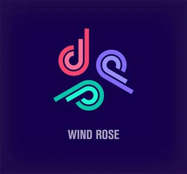Unique wind swirl logo. Stock Illustration