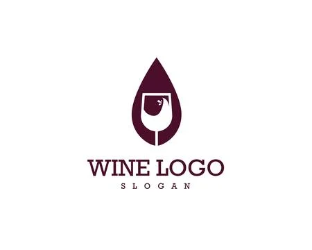 Unique Wine Logo for Brand vector and editable	 Stock Illustration