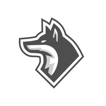 Unique Wolf Logo Stock Illustration